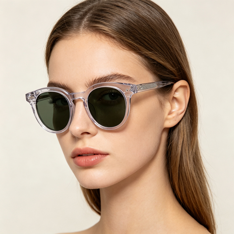 Unisex Retro Round Polarized Sunglasses AT9007 | Ajaoptical