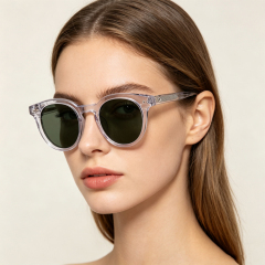 Unisex Retro Round Polarized Sunglasses AT9007 | Ajaoptical
