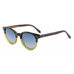Unisex Two-Tone Round Polarized Sunglasses AT9019 | Ajaoptical