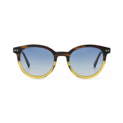Unisex Two-Tone Round Polarized Sunglasses AT9019 | Ajaoptical