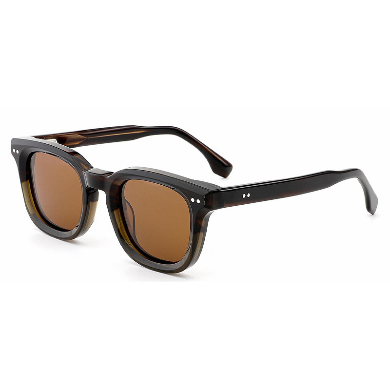 Unisex Tortoise Square Polarized Sunglasses AT9010 | Ajaoptical
