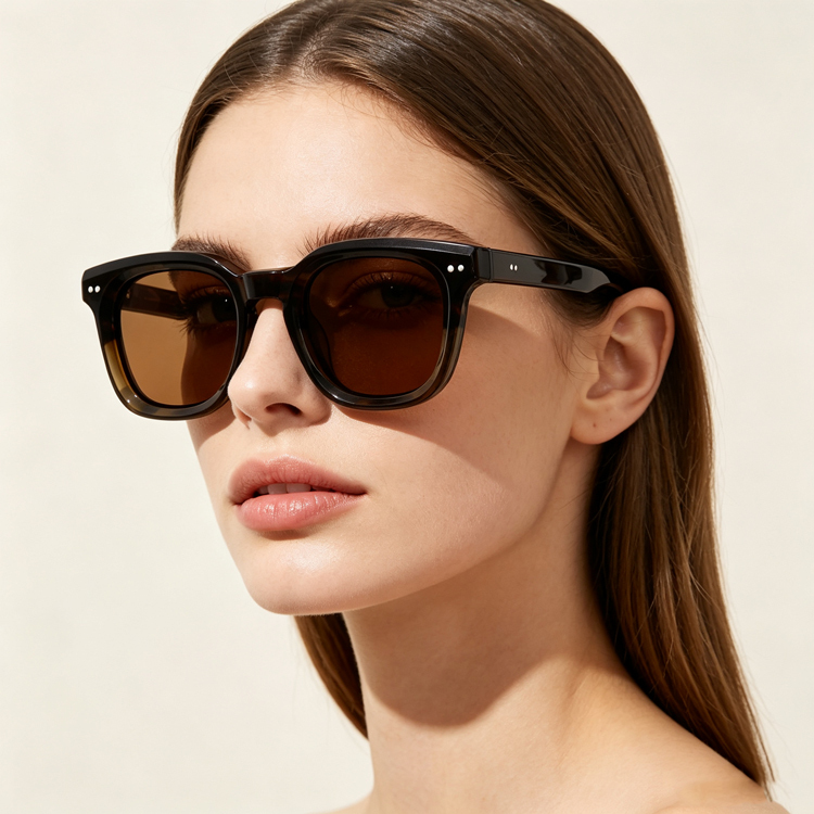 Unisex Tortoise Square Polarized Sunglasses AT9010 | Ajaoptical