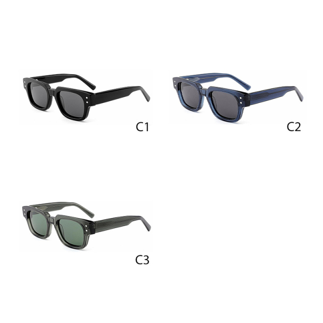 Transparent Green Rivet Polarized Sunglasses AT9052 | Ajaoptical