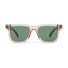 Unisex Transparent Blush Square Polarized Acetate Sunglasses AT9056