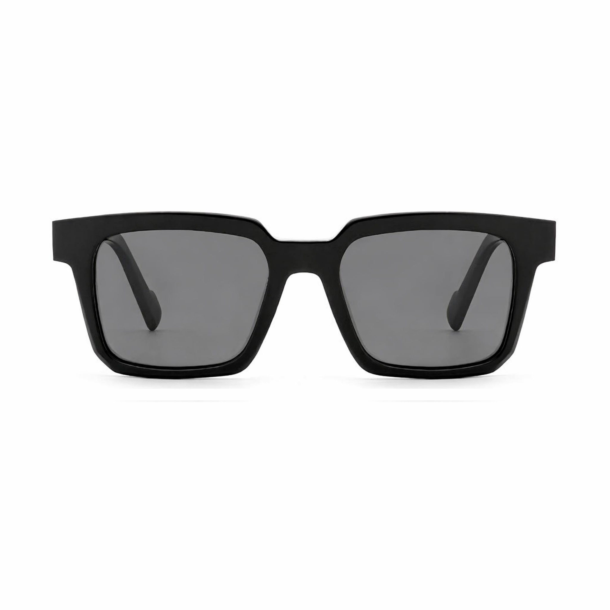 Unisex Black Compact Square Polarized Sunglasses AT9069 | Ajaoptical