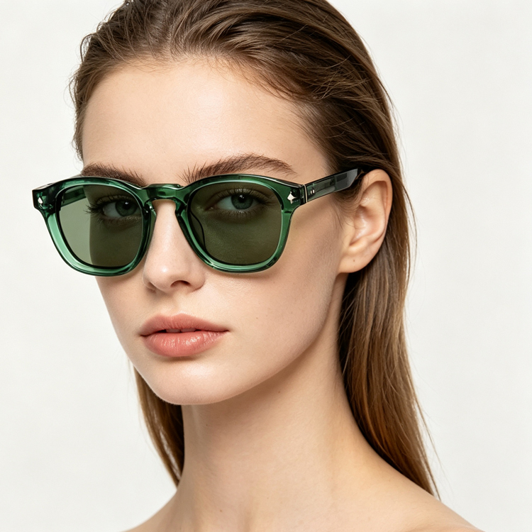 Unisex Round-Corner Square Polarized Sunglasses AT9070 | Ajaoptical