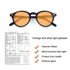 Amber Blue Light Blocking CR39 Lenses JX-Y8008 | Ajaoptical