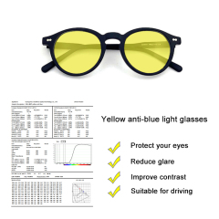 Yellow Blue Light Blocking CR39 Lenses Y8016 | Ajaoptical