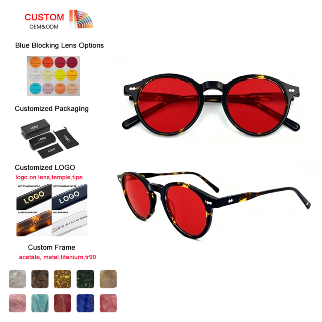 Red Blue Light Blocking Sleep CR39 Lenses JX-Y580 | Ajaoptical