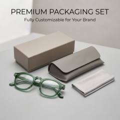 Transparent Green Round Acetate Optical Frame F3301 | Ajaoptical