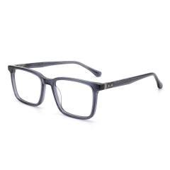 Transparent Navy Square Acetate Optical Frame F3320 | Ajaoptical