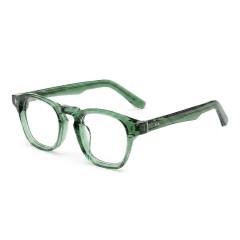 Transparent Green Round Acetate Optical Frame F3301 | Ajaoptical