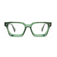 Transparent Green Square Acetate Optical Frame F3302 | Ajaoptical