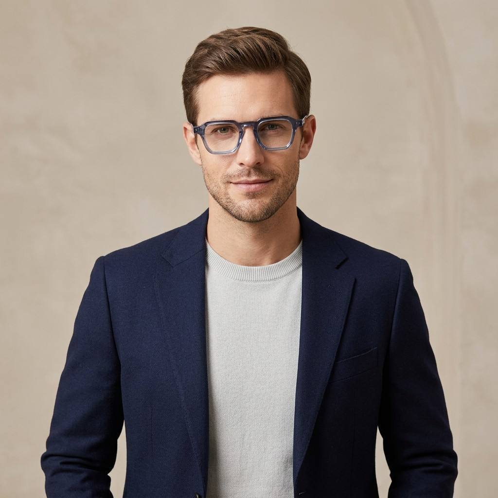 Round-Corner Square Acetate Optical Frame F3303 | Ajaoptical