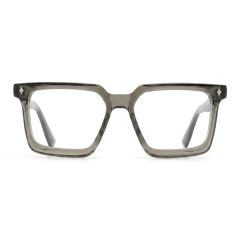 Transparent Grey Square Acetate Optical Frame F3305 | Ajaoptical