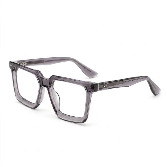 Transparent Grey Square Acetate Optical Frame F3305 | Ajaoptical