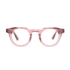 Transparent Pink Round Acetate Optical Frame F3306 | Ajaoptical