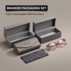 Transparent Pink Round Acetate Optical Frame F3306 | Ajaoptical