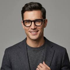 Two-Tone Black Tortoise Round Acetate Optical Frame F3308 | Ajaoptical