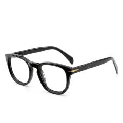 Two-Tone Black Tortoise Round Acetate Optical Frame F3308 | Ajaoptical