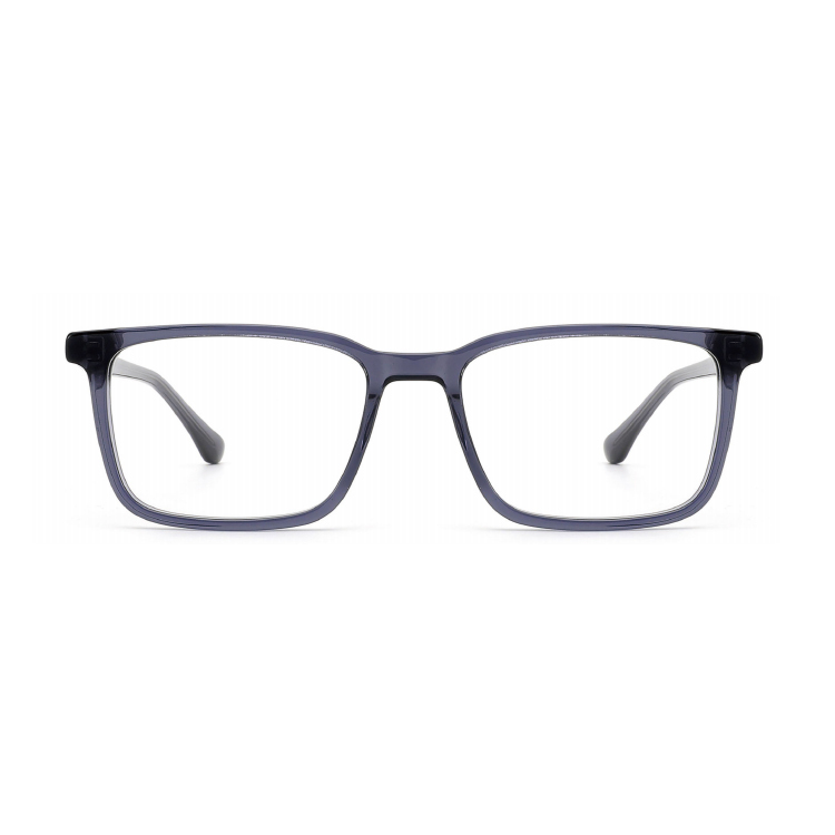 Transparent Navy Square Acetate Optical Frame F3320 | Ajaoptical