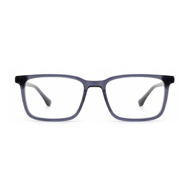 Transparent Navy Square Acetate Optical Frame F3320 | Ajaoptical