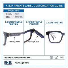 Transparent Navy Square Acetate Optical Frame F3327 | Ajaoptical