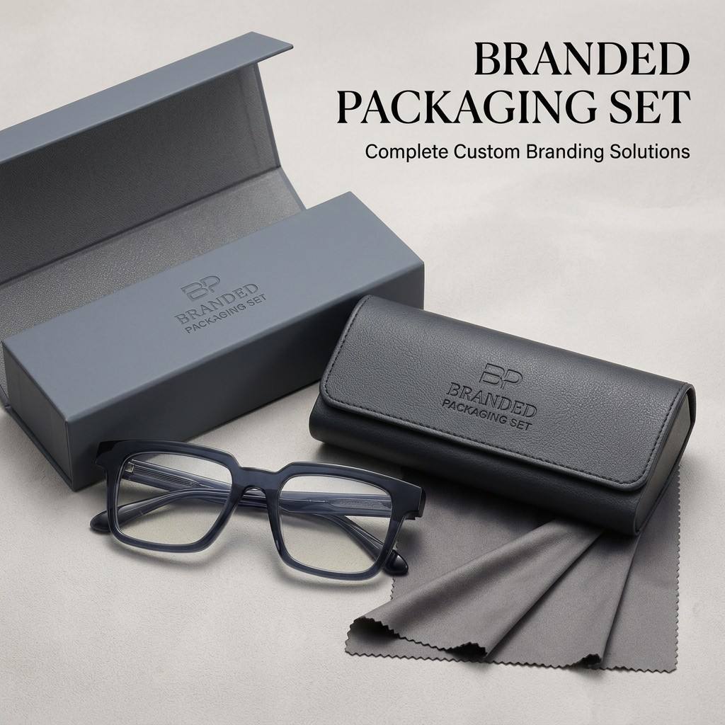 Transparent Navy Square Acetate Optical Frame F3327 | Ajaoptical