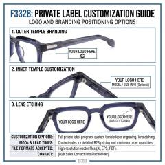 Transparent Navy Square Acetate Optical Frame F3328 | Ajaoptical