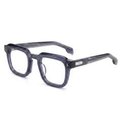 Transparent Navy Square Acetate Optical Frame F3328 | Ajaoptical