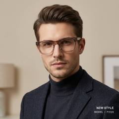 Wholesale Acetate Square Optical Frame F3329 Eyeglasses - Ajaoptical