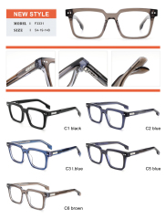 Wholesale Acetate Bold Square Unisex Eyeglasses F3331 - Ajaoptical