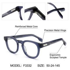Vintage Round Acetate Optical Eyeglass Frame F3332 | Ajaoptical