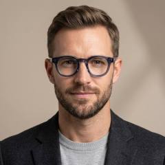 Vintage Round Acetate Optical Eyeglass Frame F3332 | Ajaoptical