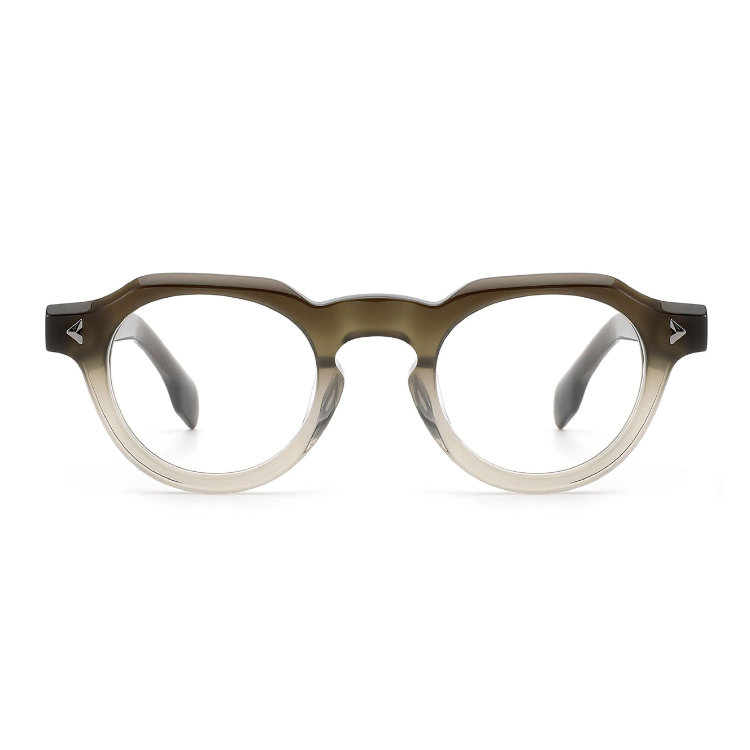 Geometric Round Acetate Optical Eyeglass Frame F3350 | Ajaoptical