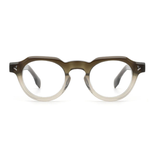 Geometric Round Acetate Optical Eyeglass Frame F3350 | Ajaoptical