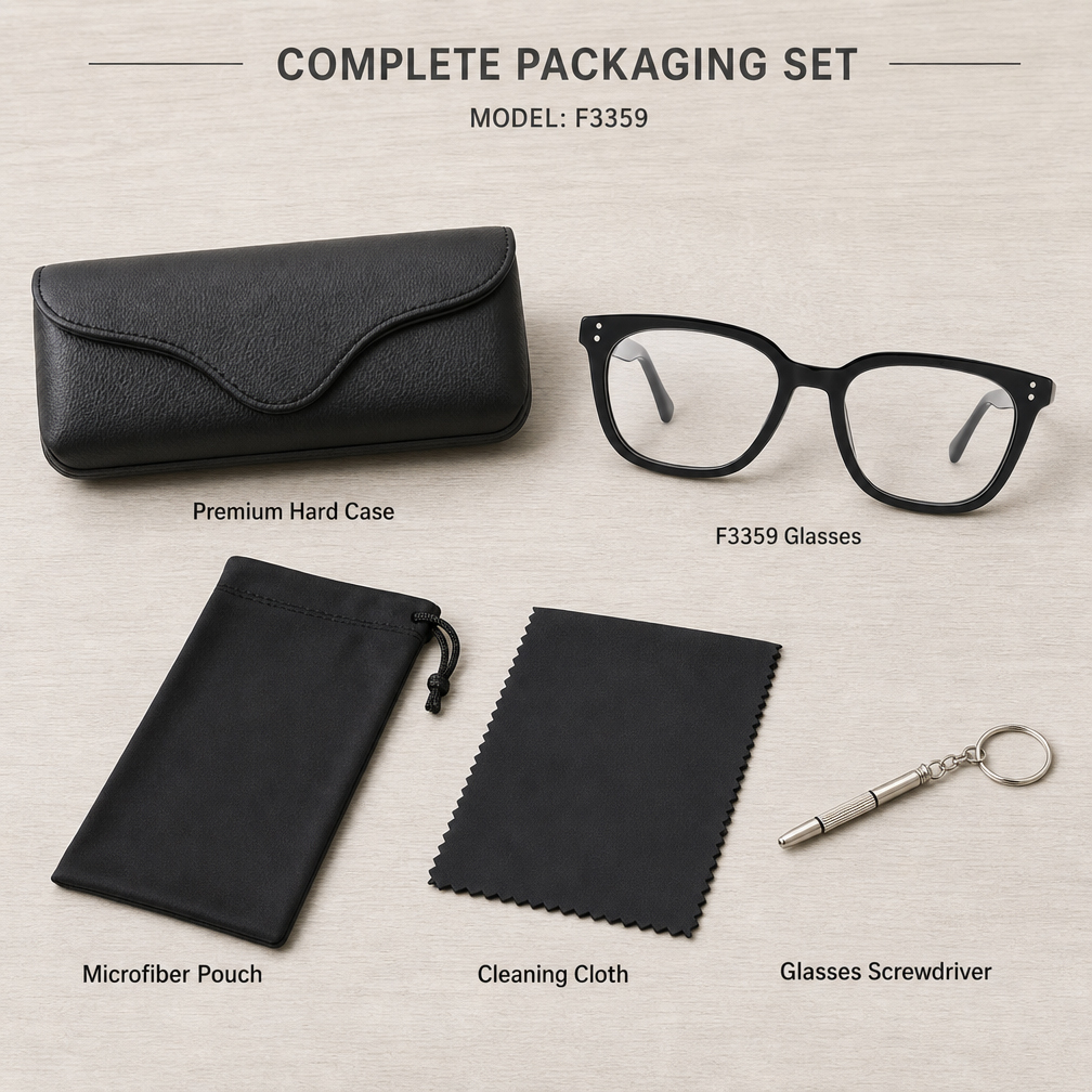 Classic Square Acetate Eyeglasses Frame Unisex | Ajaoptical