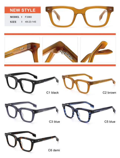 Retro Vintage Acetate Eyewear Glasses Frame F3360 | Ajaoptical