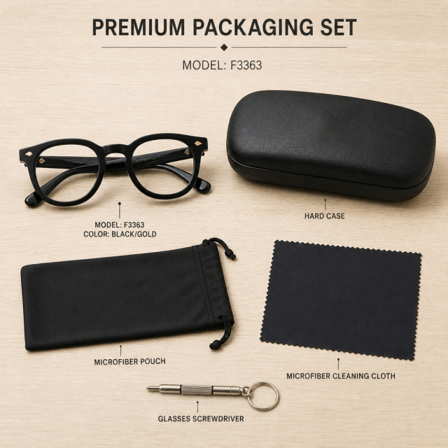 Handcrafted Tortoiseshell Acetate Eyewear Frame F3363 | Ajaoptical