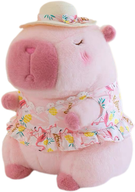 Pink capybara,Plush toy factory in China,Pink capybara soft toy, soft-stuffed capybara