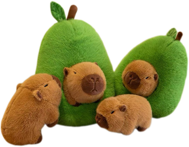 Capybara Avocado House – Set,Plush toy factory in China,Capybara Avocado House Soft Toys Stuffed Toys OEM/ODM