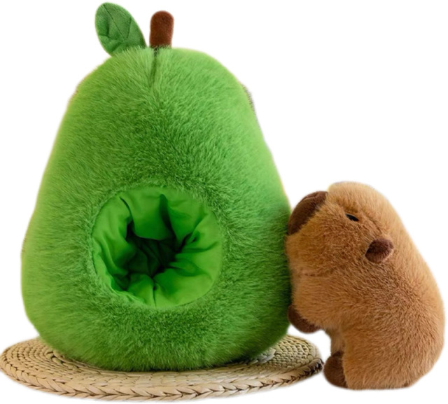 Capybara Avocado House – Set,Plush toy factory in China,Capybara Avocado House Soft Toys Stuffed Toys OEM/ODM