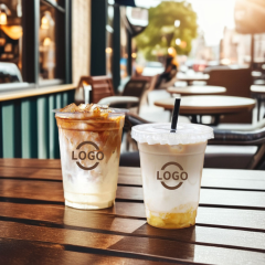 Custom Logo Printed Clear 12oz, 16oz, 20oz, 24oz Disposable Plastic Coffee Cup PET Transparent Cup With Different Lids,AT PACK,Custom Logo Printed Clear 12oz, 16oz, 20oz, 24oz Disposable Plastic Coffee Cup PET Transparent Cup With Different Lids