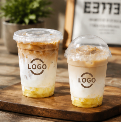 Custom Logo Printed Clear 12oz, 16oz, 20oz, 24oz Disposable Plastic Coffee Cup PET Transparent Cup With Different Lids,AT PACK,Custom Logo Printed Clear 12oz, 16oz, 20oz, 24oz Disposable Plastic Coffee Cup PET Transparent Cup With Different Lids