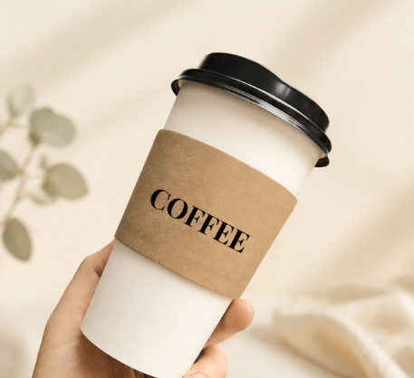 Custom Printed Logo Branded Plain Insulated Disposable Black Hot Drink Iced Kraft Paper Coffee Cup Sleeves,AT PACK,Custom Printed Logo Branded Plain Insulated Disposable Black Hot Drink Iced Kraft Paper Coffee Cup Sleeves