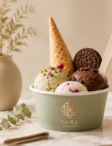 Arabic Style Factory-Wholesale Disposable Thickened Ice Cream Paper Bowls Cups Boxes & Lids; Customizable Packaging,AT PACK,Arabic Style Factory-Wholesale Disposable Thickened Ice Cream Paper Bowls Cups Boxes & Lids; Customizable Packaging