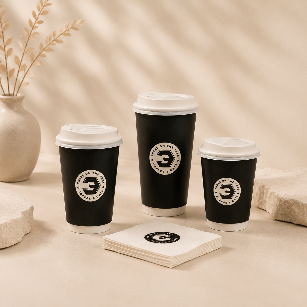 Disposable Stylish High-quality Craft Paper Logo Carry 8oz & 12oz Customized Double-walled Recyclable Coffee Cups,AT PACK,Disposable Stylish High-quality Craft Paper Logo Carry 8oz & 12oz Customized Double-walled Recyclable Coffee Cups