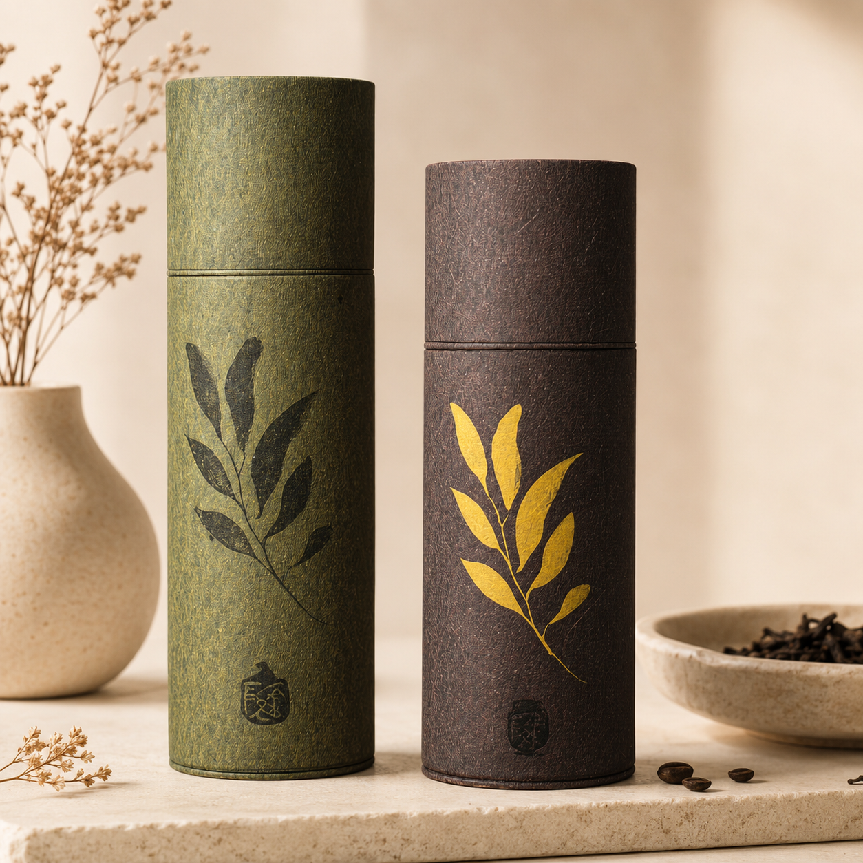 Custom Sustainable Coffee Packaging Tubes Biodegradable 350g Coffee Beans Paper Tubes Matcha Tea Leaf Paper Tubes,AT PACK,Custom Sustainable Coffee Packaging Tubes Biodegradable 350g Coffee Beans Paper Tubes Matcha Tea Leaf Paper Tubes