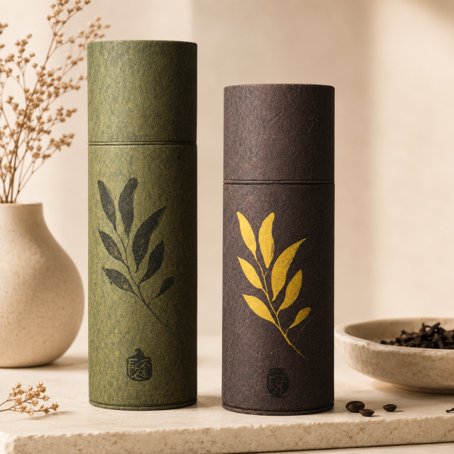 Custom Sustainable Coffee Packaging Tubes Biodegradable 350g Coffee Beans Paper Tubes Matcha Tea Leaf Paper Tubes,AT PACK,Custom Sustainable Coffee Packaging Tubes Biodegradable 350g Coffee Beans Paper Tubes Matcha Tea Leaf Paper Tubes