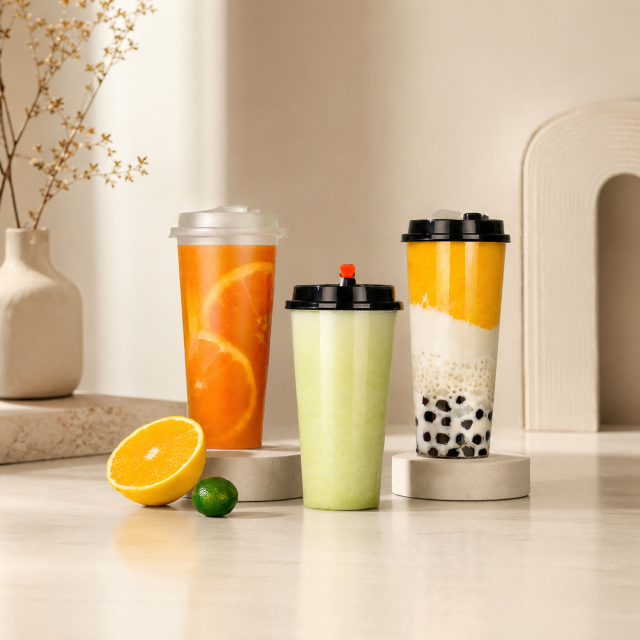 Food Grade Reusable Plastic Bubble Tea Cup Plastic Drink Cup Eco-Friendly PP Cup With Lid for Coffee Tea 98mm Diameter,AT PACK,Food Grade Reusable Plastic Bubble Tea Cup Plastic Drink Cup Eco-Friendly PP Cup With Lid for Coffee Tea 98mm Diameter